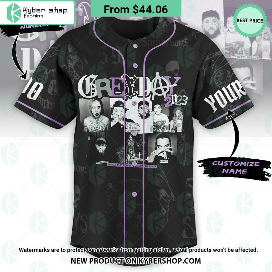 $uicideboy$ Grey Day Tour 2023 CUSTOM Baseball Jersey