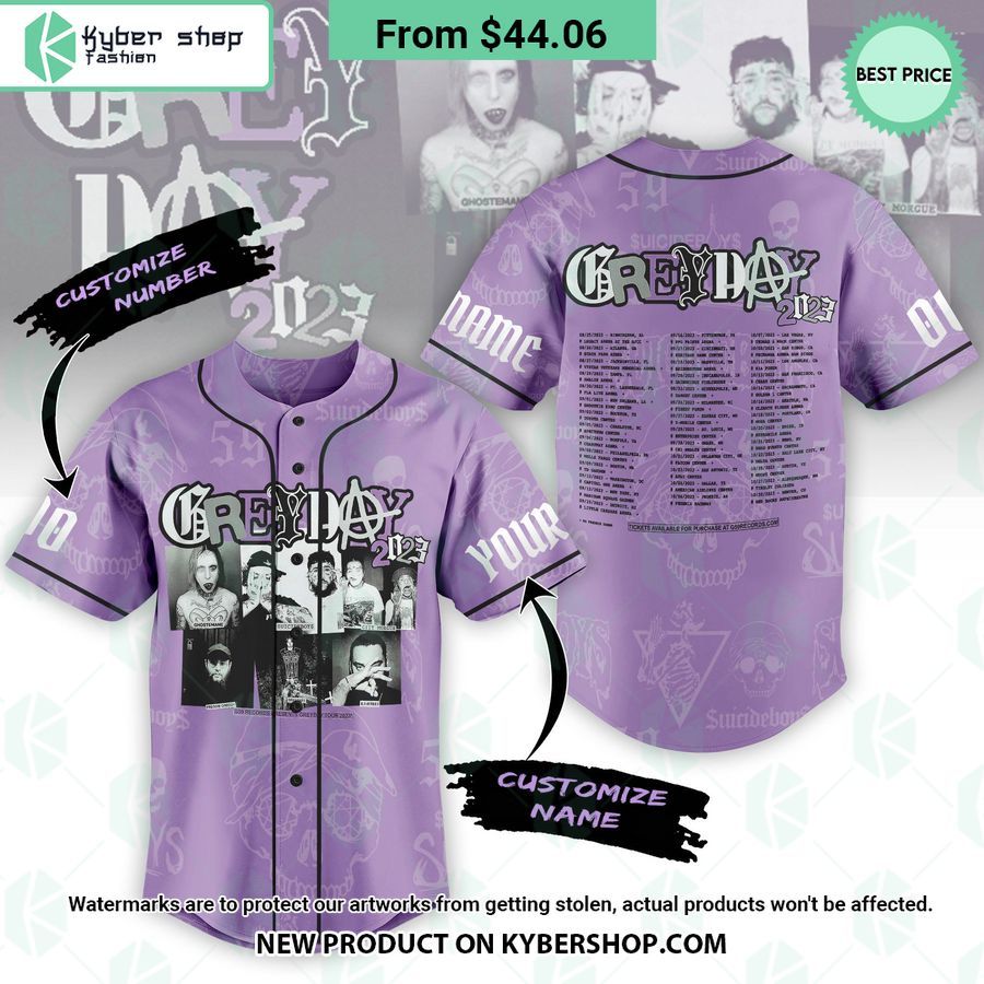 $uicideboy$ Grey Day Tour 2023 CUSTOM Baseball Jersey