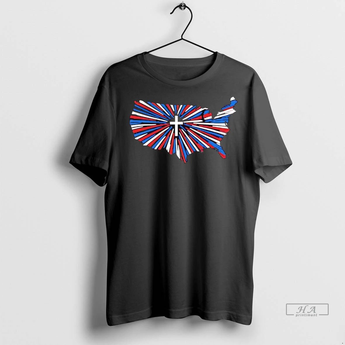 Trendy Officials Godly America Jesus Crosses Us Flag Shirt Sweater Unisex , , , Long Sleeve Tee