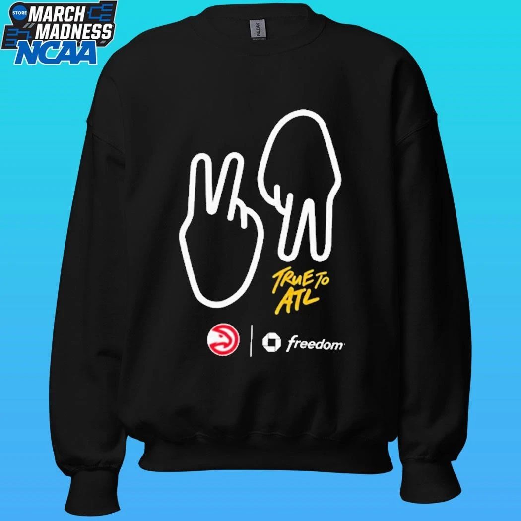 True To Atlanta Hand Gesture For All Fans At Game 6 Shirt Unisex , , , Long Sleeve Tee