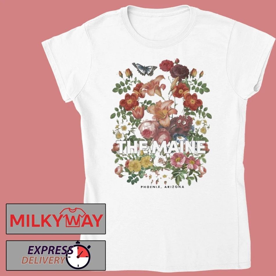 The Maine Floral Shirt Unisex , , , Long Sleeve Tee