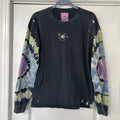 UNIF Tie Die Outer Space Long Sleeve Boho Hippie Rhinestones Black GUC Unisex , , , Long Sleeve Tee