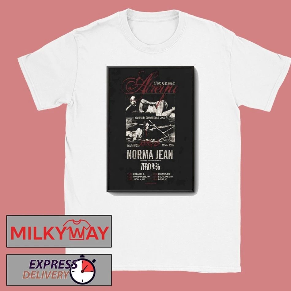 Norma Jean 21 Years Anniversary North America 2025 Tour Poster shirt Unisex , , , Long Sleeve Tee
