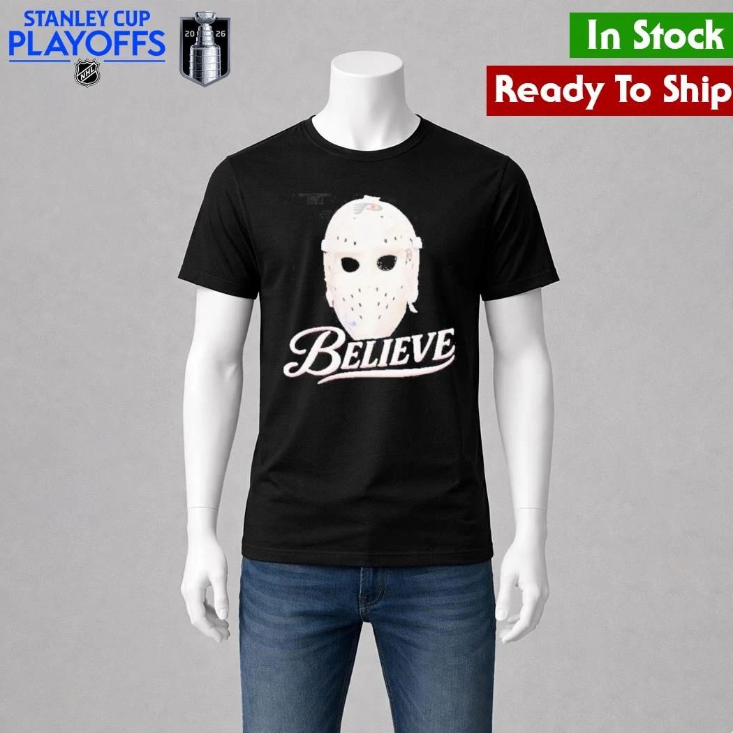 Parent Philadelphia Flyers Hockey Believe Mask Shirt Unisex , , , Long Sleeve Tee