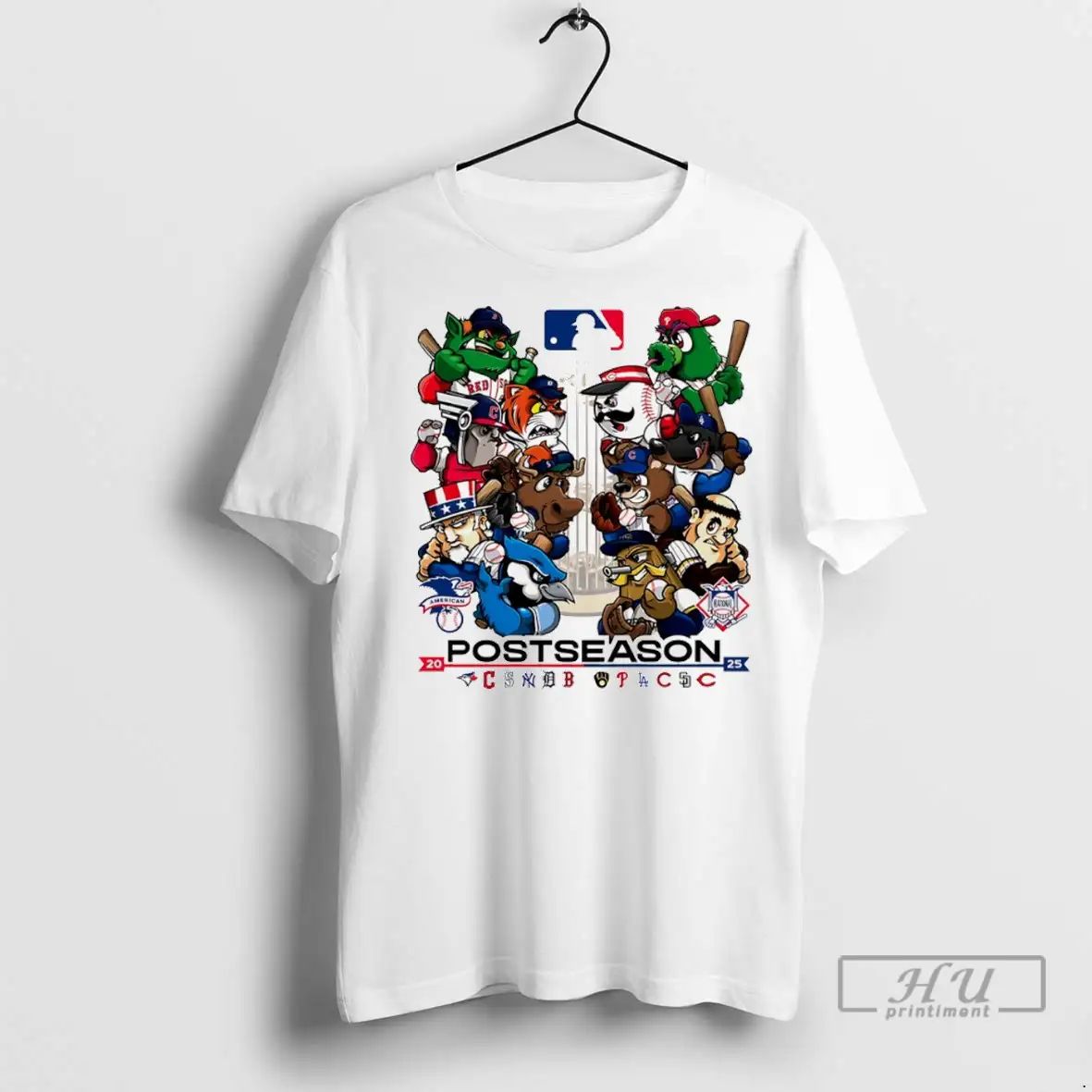 Officials 2025 Mlb Postseason Mascot T Shirts Unisex , , , Long Sleeve Tee