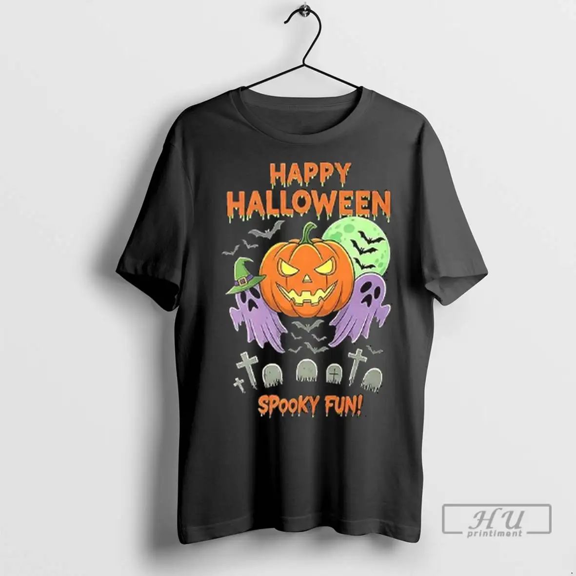 Officials Happy Halloween Spooky Fun Pumpkin T Shirts Unisex , , , Long Sleeve Tee