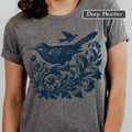 Boho Bird Vintage Comfort Tee Relaxed Fit Soft Cotton Unisex , , , Long Sleeve Tee
