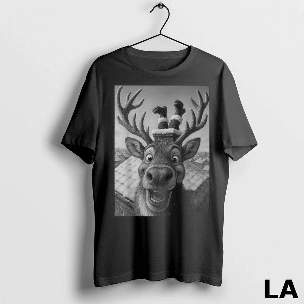 Original Reindeer Selfie Santa Boys Girls Christmas Unisex , , , Long Sleeve Tee