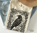 Crow Coffee Bird Lover Boho Comfort Tee Unisex , , , Long Sleeve Tee