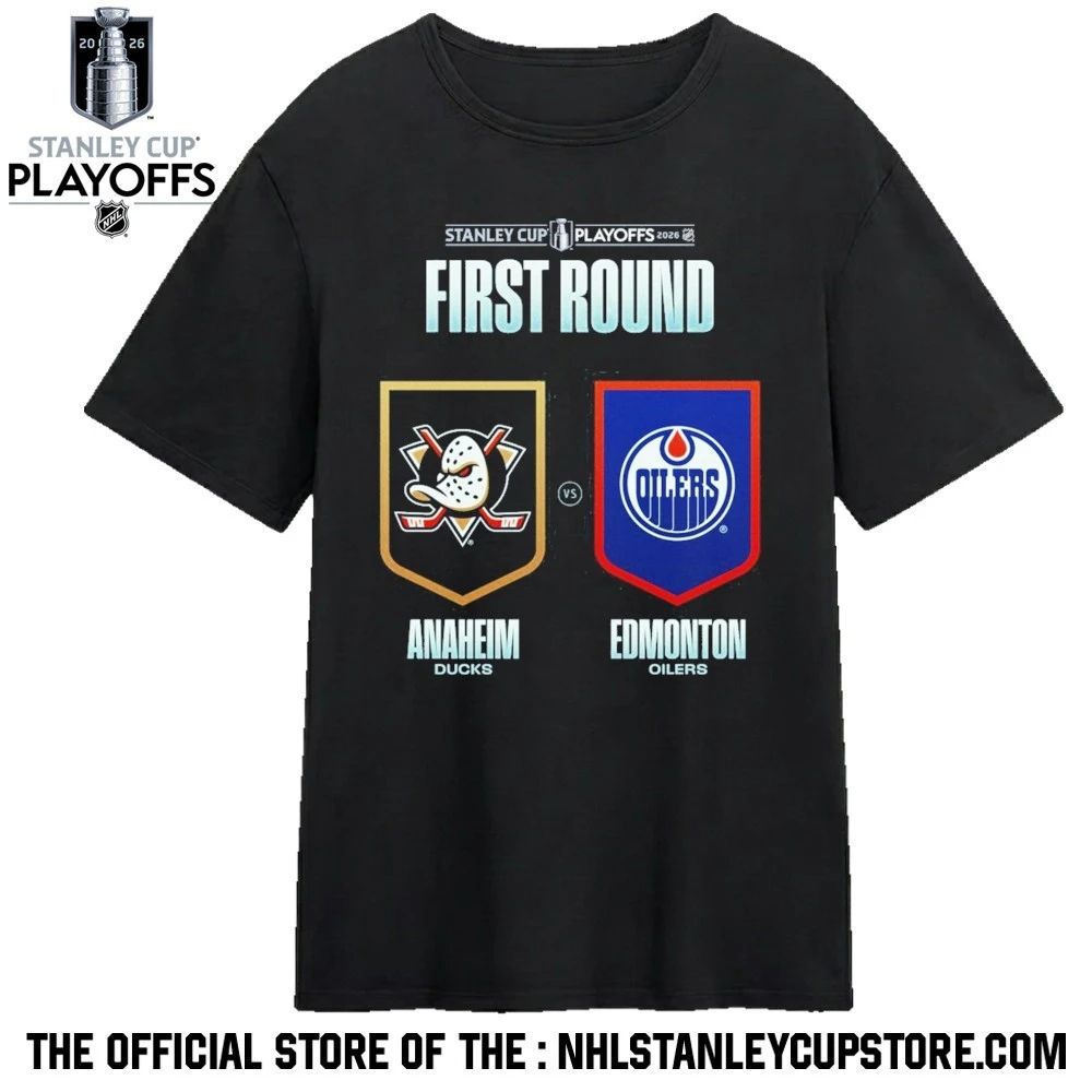 Edmonton Oilers vs Anaheim Ducks 2026 NHL Stanley Cup Playoffs First Round Shirt Unisex , , , Long Sleeve Tee