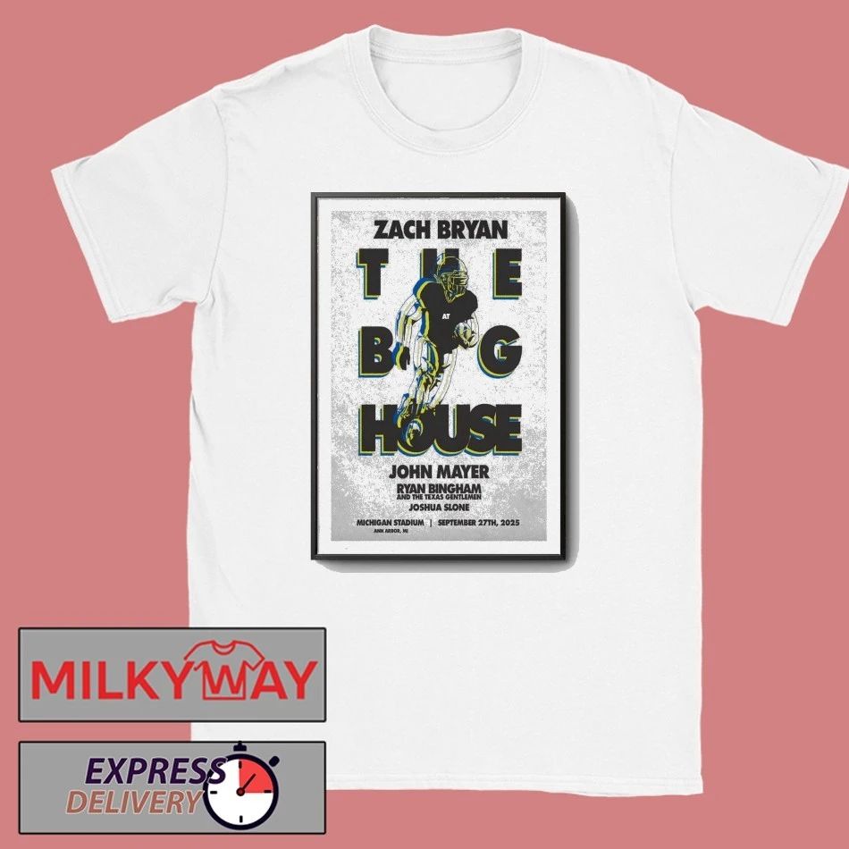 Zach Bryan Sep 27 2025 Michigan Stadium Ann Arbor MI Poster shirt Unisex , , , Long Sleeve Tee