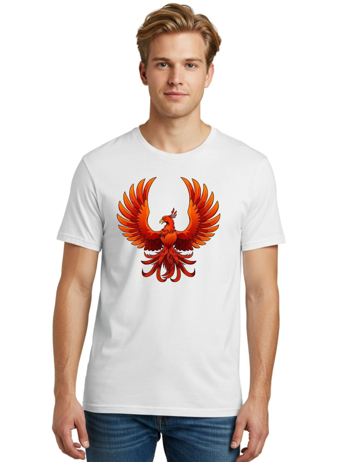 Phoenix-3 Mens Graphic Tee, 100% Cotton, Casual Summer Wear Unisex , , , Long Sleeve Tee