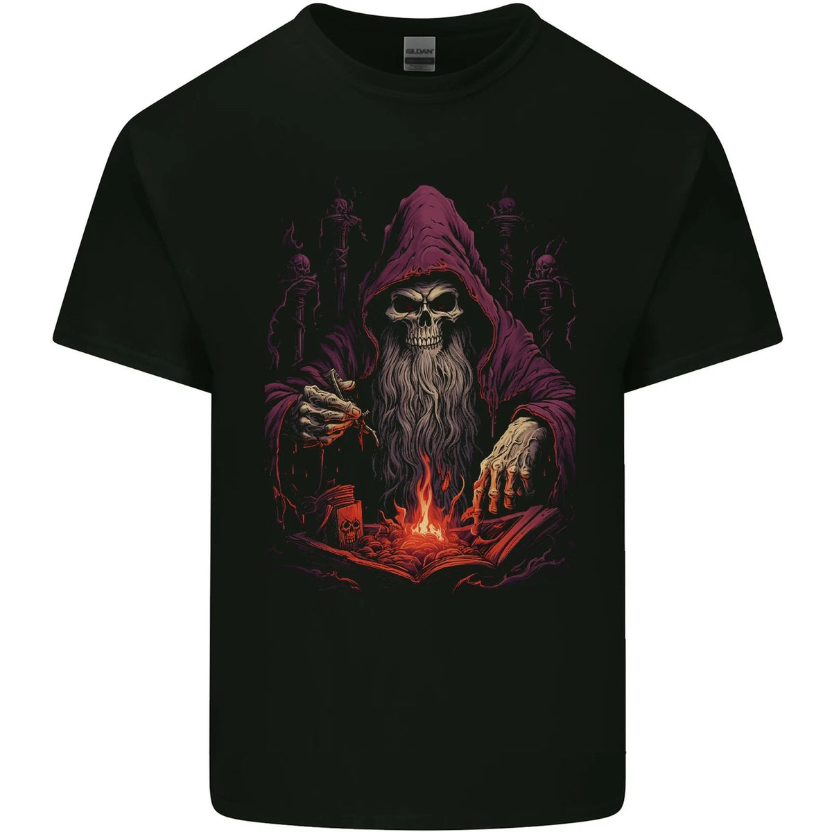 Fantasy Wizard Warlock 7 Mens Cotton Tee Top Unisex , , , Long Sleeve Tee