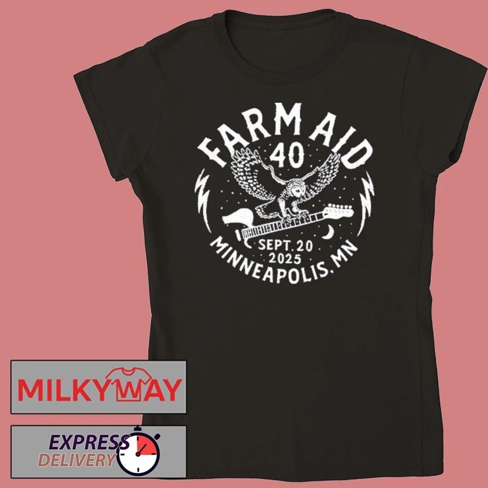 Farm Aid 40 Barn Owl Unisex , , , Long Sleeve Tee