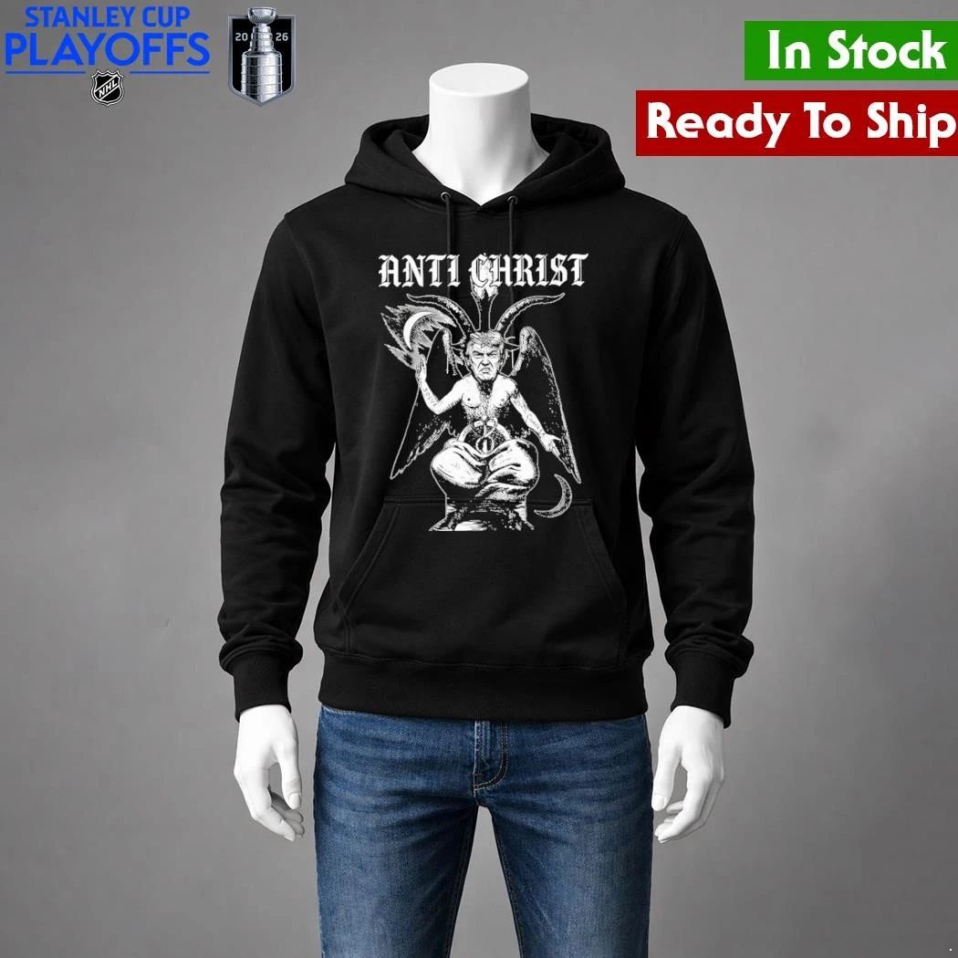 Anti Christ Trump Satire Occult Baphomet Political Graphic Shirt Unisex , , , Long Sleeve Tee