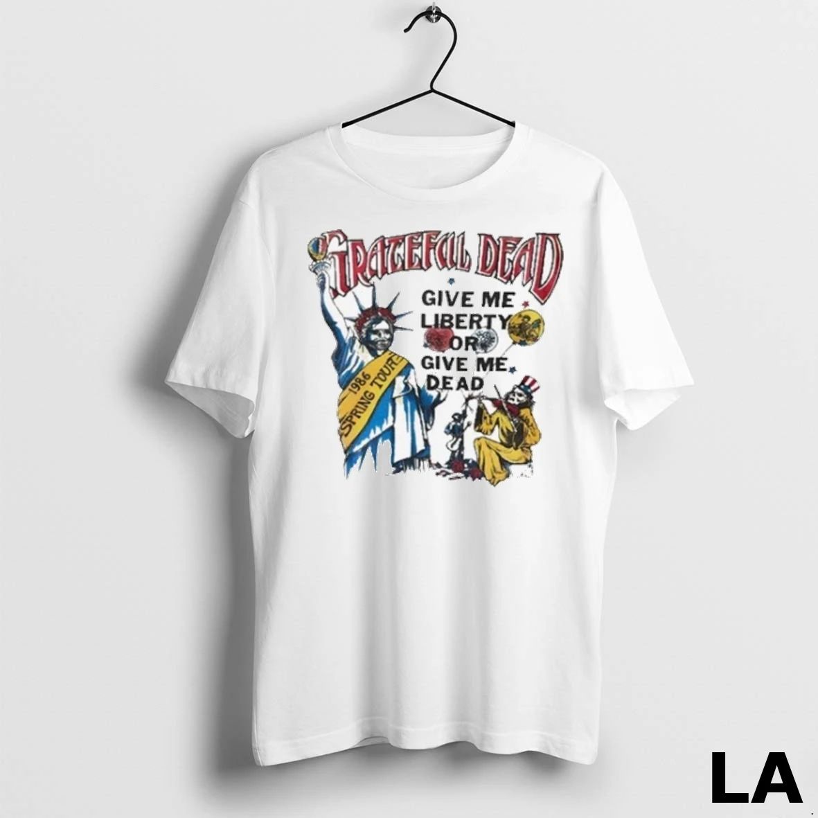 Original Grateful Dead 1986 Spring Tour Give Me Liberty Or Give Me Dead Lot Unisex , , , Long Sleeve Tee