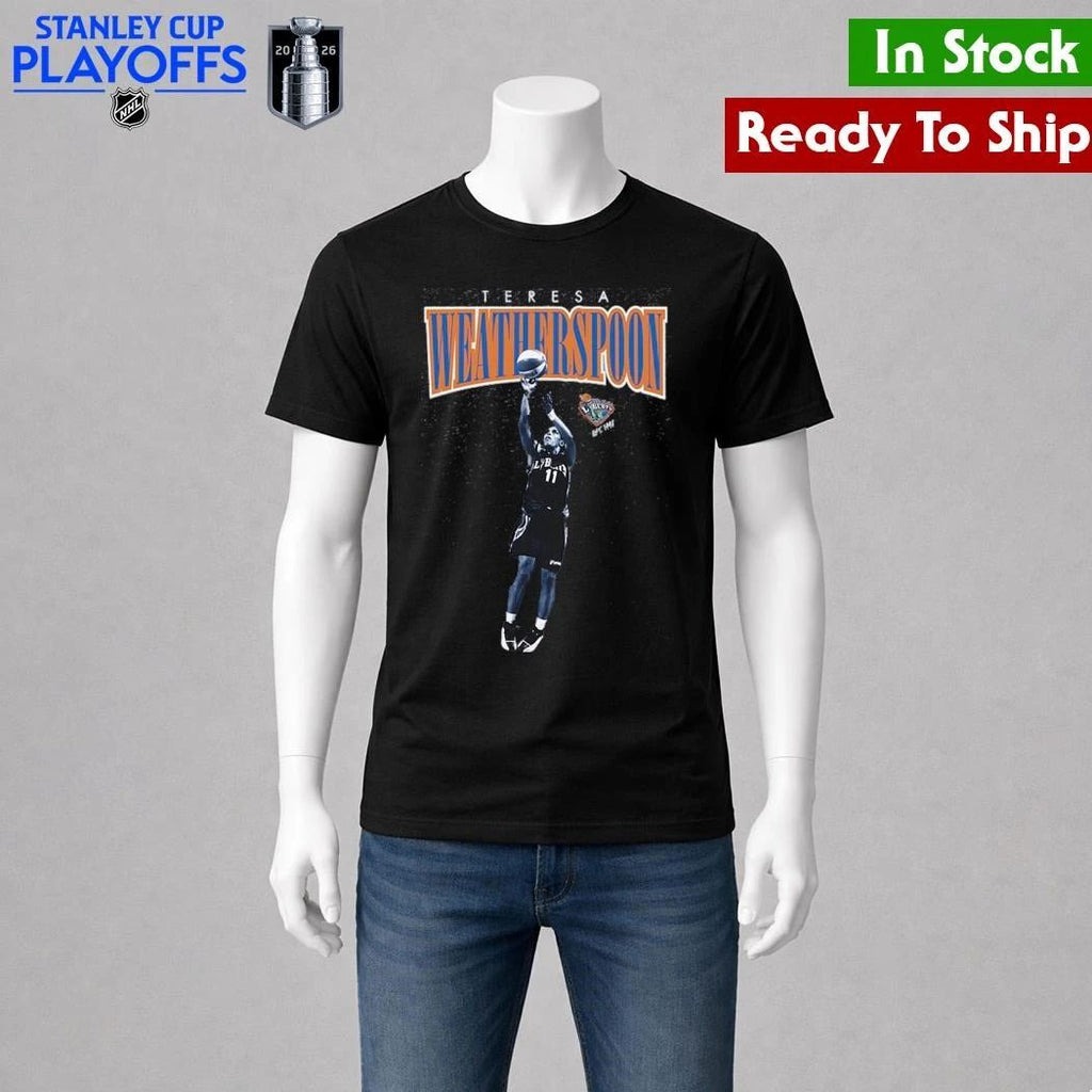 Teresa Weatherspoon New York Liberty Mitchell & Ness Court Origins Player Boyfriend Shirt Unisex , , , Long Sleeve Tee
