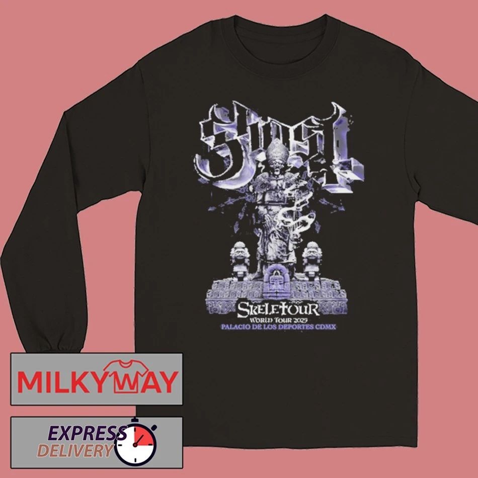 Ghost at Palacio de los Deportes, Mexico City Tour 2025 shirt Unisex , , , Long Sleeve Tee