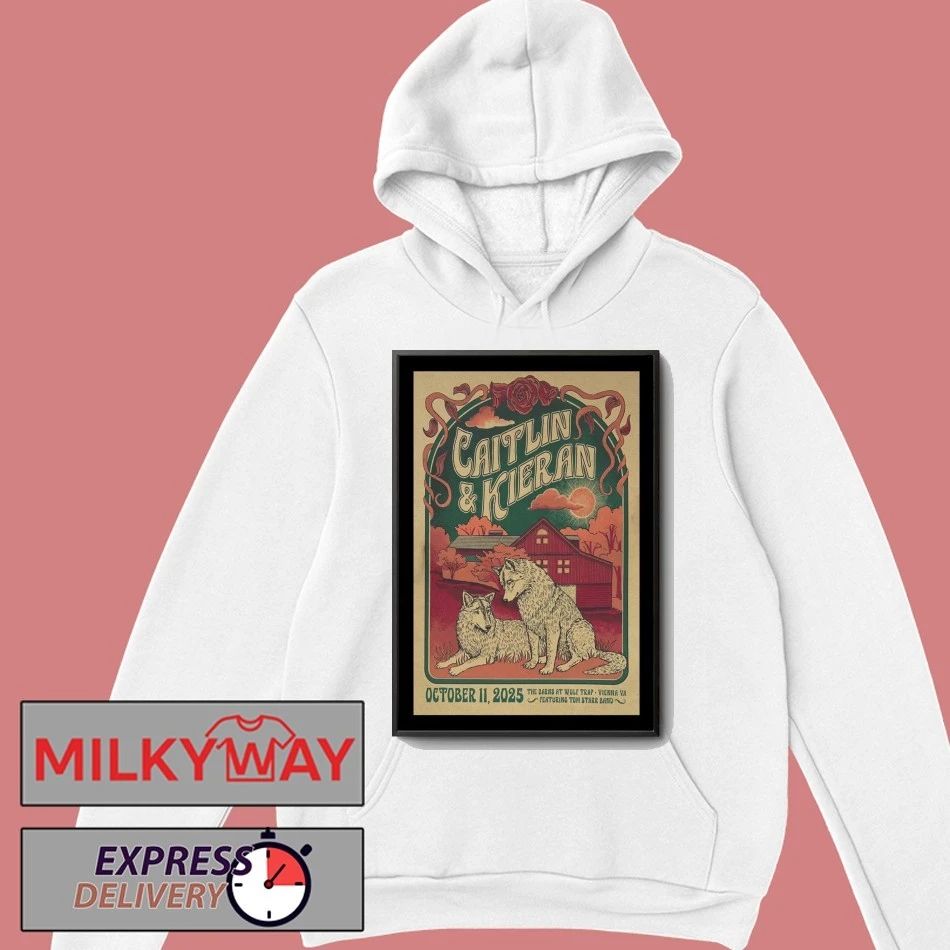 2025 Wolf Trap, Vienna, VA Tour Caitlin & Kieran Poster shirt Unisex , , , Long Sleeve Tee