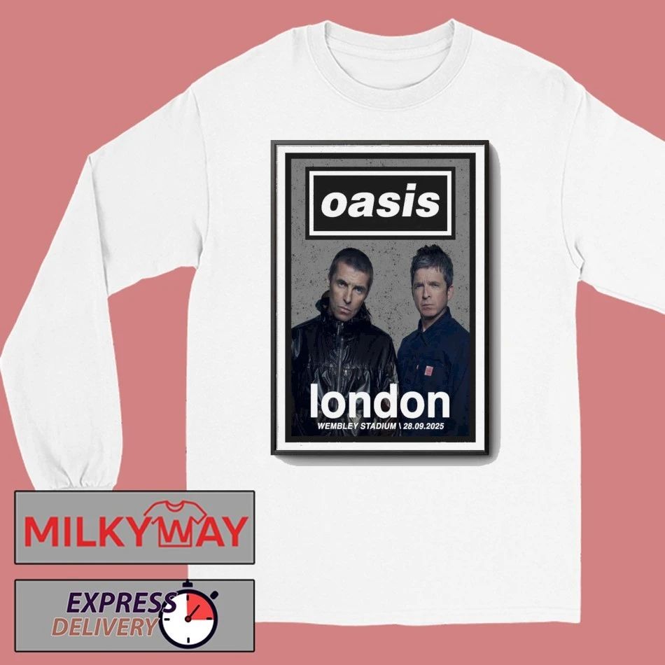 Oasis September 28, 2025 Wembley Stadium, London, UK Poster shirt Unisex , , , Long Sleeve Tee