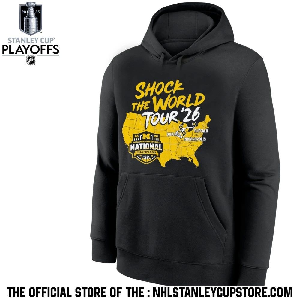 Michigan Wolverines 2026 National Champions Shock the World Tour Shirt Unisex , , , Long Sleeve Tee