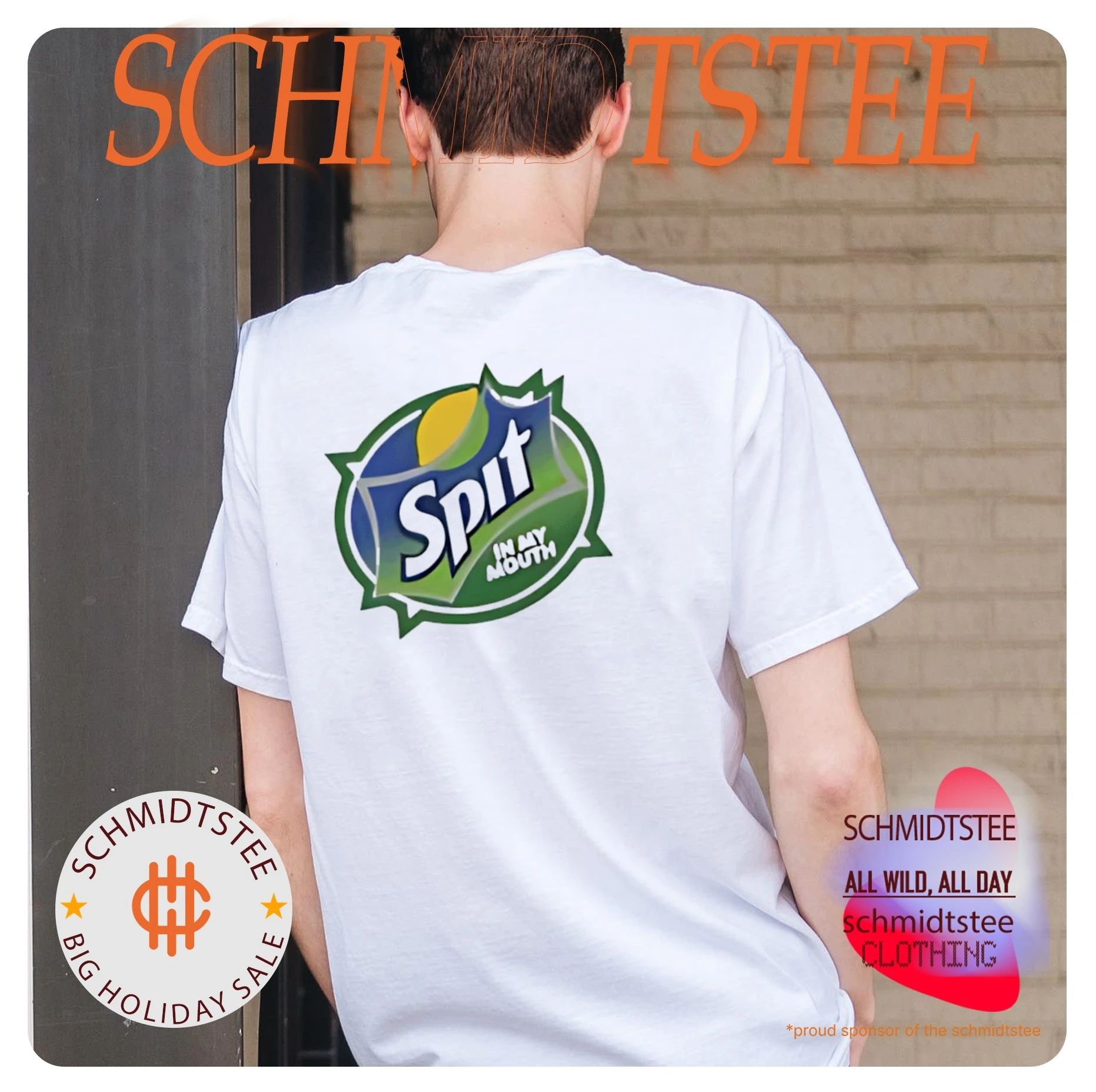 Sprite logo parody Spit in my mouth funny shirt