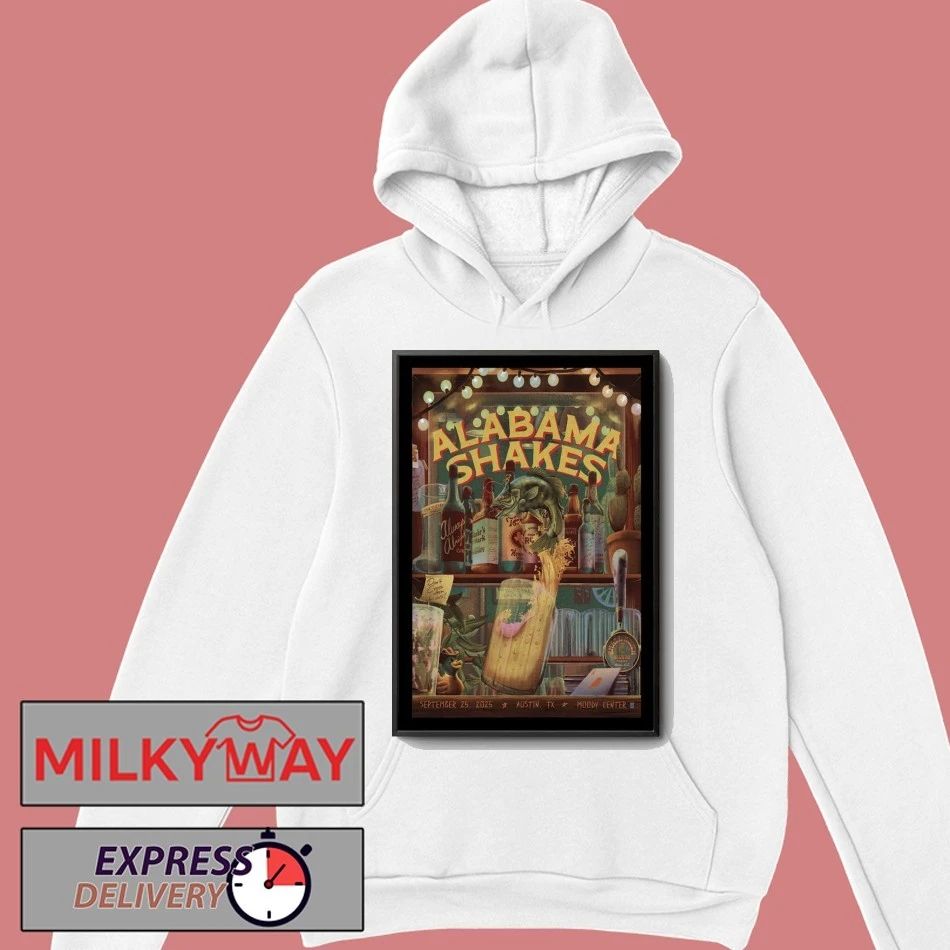 Alabama Shakes Moody Center 25 Sept 2025 Event Poster shirt Unisex , , , Long Sleeve Tee