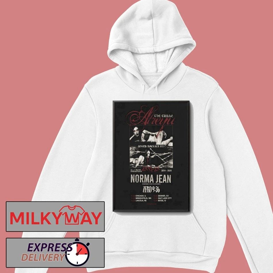 Norma Jean 21 Years Anniversary North America 2025 Tour Poster shirt Unisex , , , Long Sleeve Tee