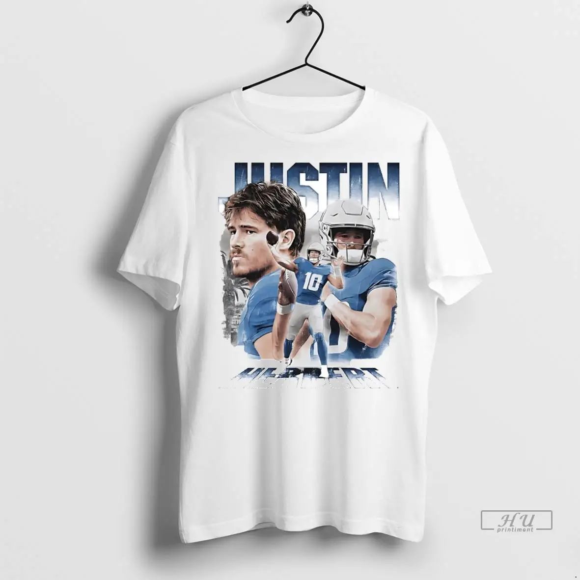Trending Justin Herbert Picture Collage Los Angeles Chargers T Shirt Unisex , , , Long Sleeve Tee