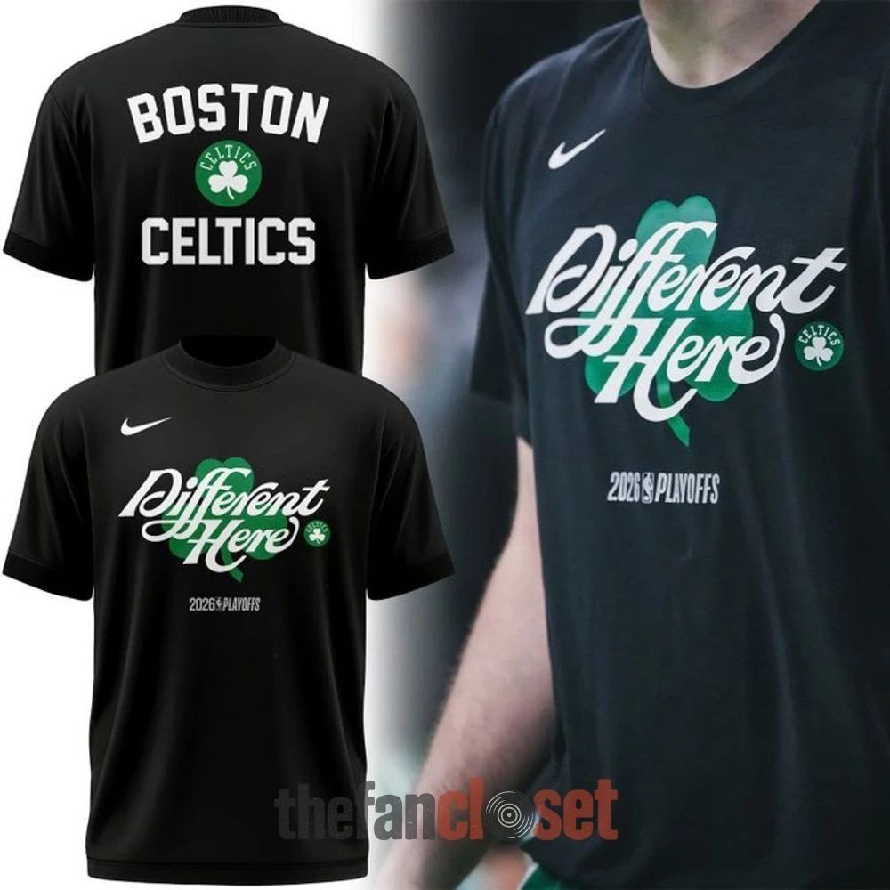Boston Celtics 2026 Playoffs Different Here 2 side shirt Unisex , , , Long Sleeve Tee