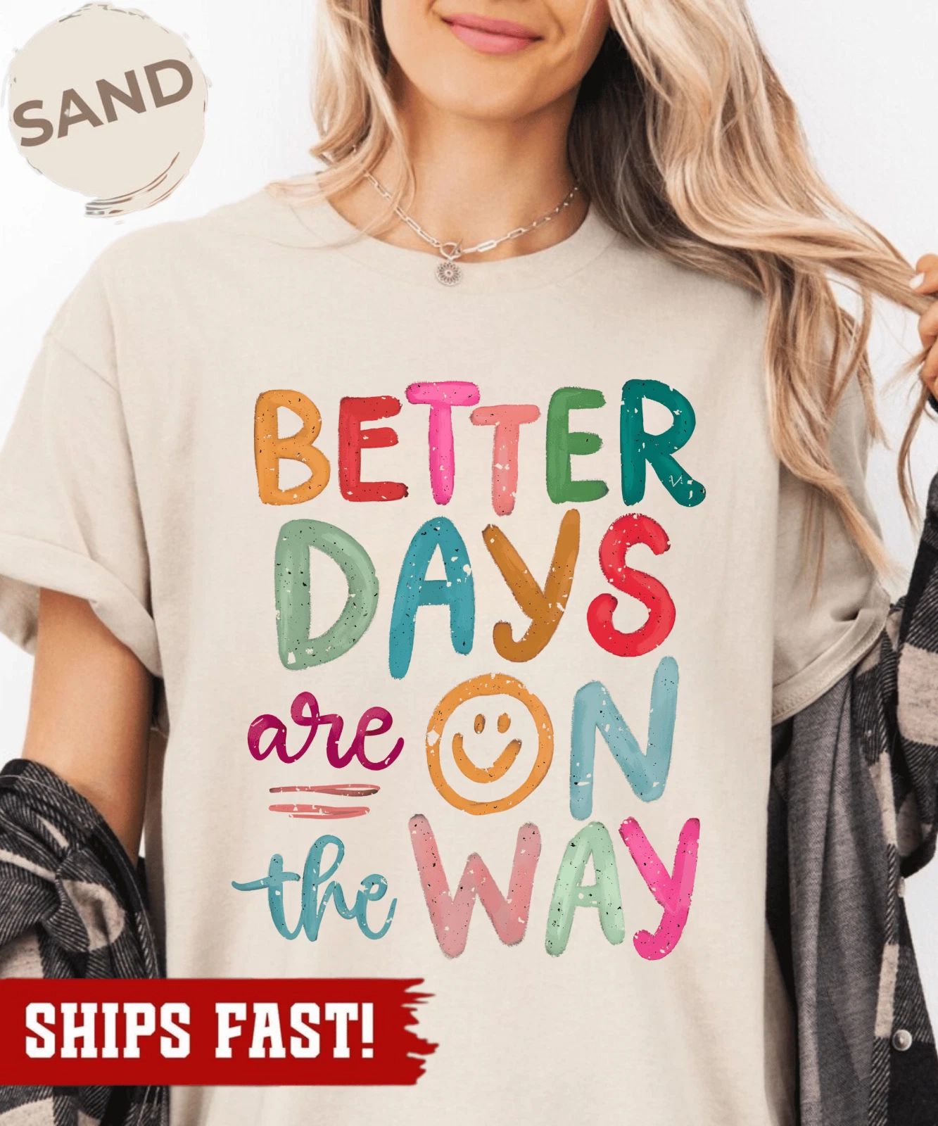 Better Days Are On The Way , Retro Boho Hippie Shirt, Mental Health Shirt Unisex , , , Long Sleeve Tee