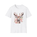 Deer Floral Spring , Nature Lover Gift, Boho Chic Shirt, Rustic Woodland Unisex , , , Long Sleeve Tee