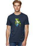 Frog-With-Diamond-2 Mens Graphic Tee, 100% Cotton, Casual Summer Wear Unisex , , , Long Sleeve Tee