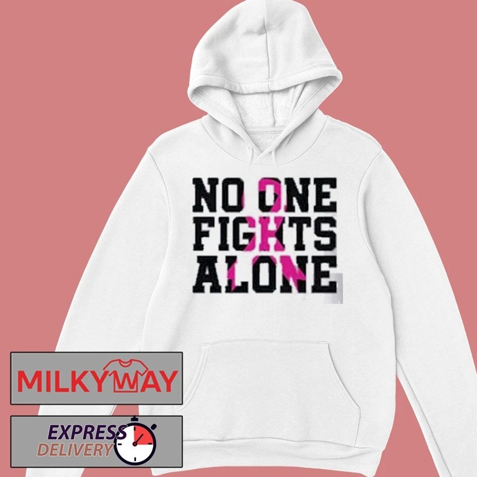 Alexis Town Breast Cancer Fundraiser No One Fights Alone shirt Unisex , , , Long Sleeve Tee
