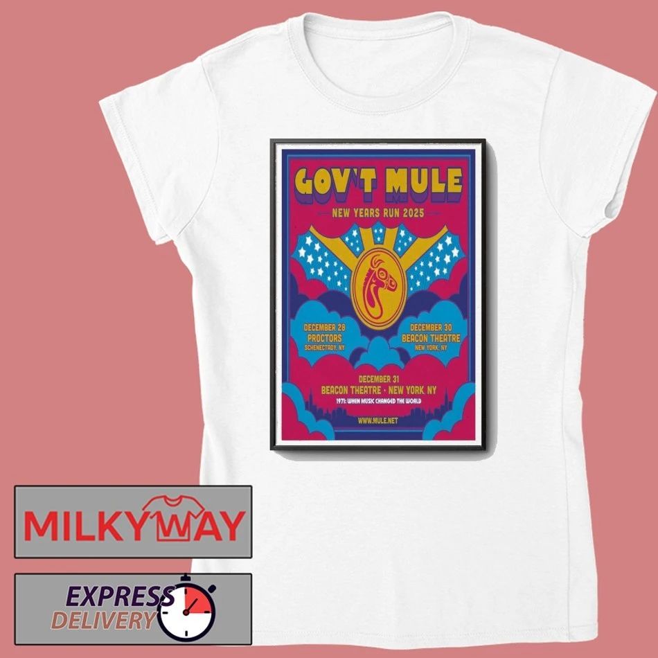Gov’t Mule Dec 28 2025 Proctors Schenectady NY Poster shirt Unisex , , , Long Sleeve Tee