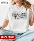 Boho Christian Shirt, There Was Jesus Tshirt, Religious Tee Gift For Church Frie Unisex , , , Long Sleeve Tee