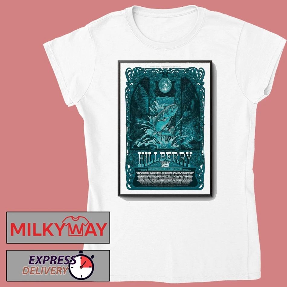 Poster Hillberry Music Fes Eureka Springs, AR October 08-12, 2025 shirt Unisex , , , Long Sleeve Tee