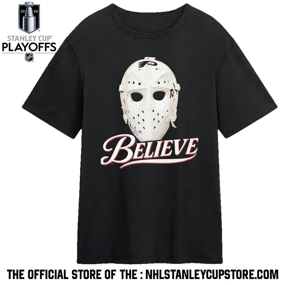 Philadelphia Flyers Bernie Parent Mask Believe Shirt Unisex , , , Long Sleeve Tee