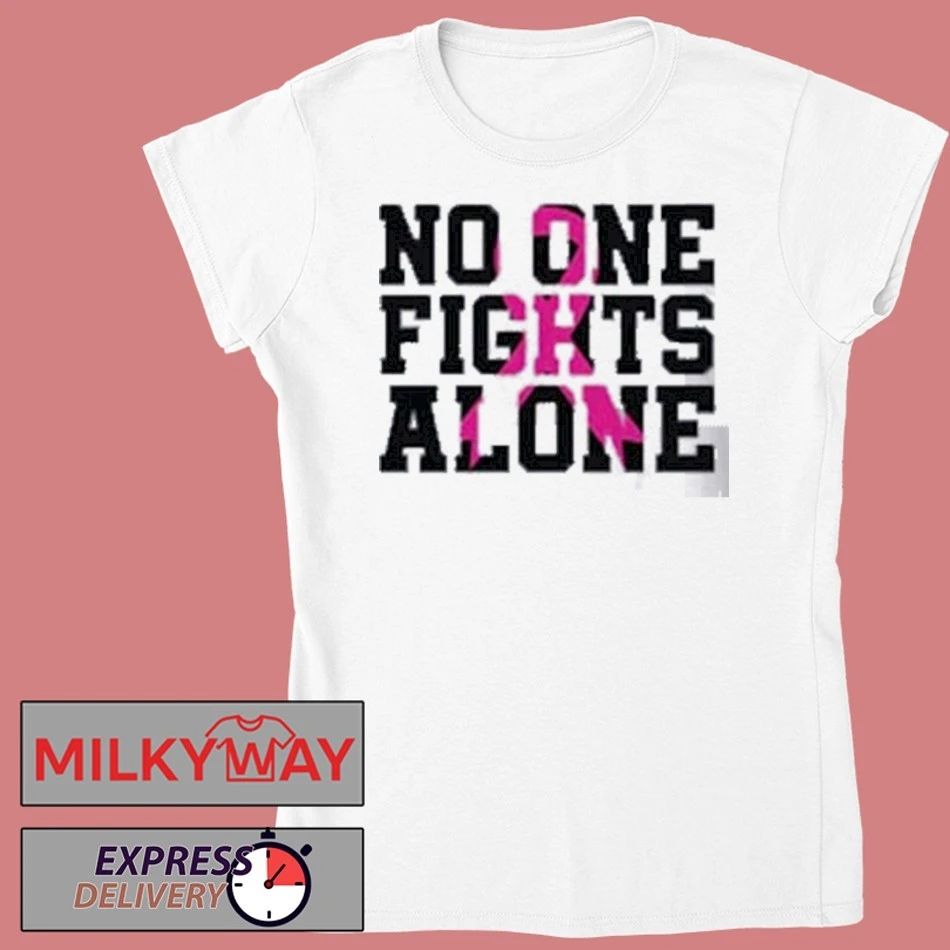 Alexis Town Breast Cancer Fundraiser No One Fights Alone shirt Unisex , , , Long Sleeve Tee