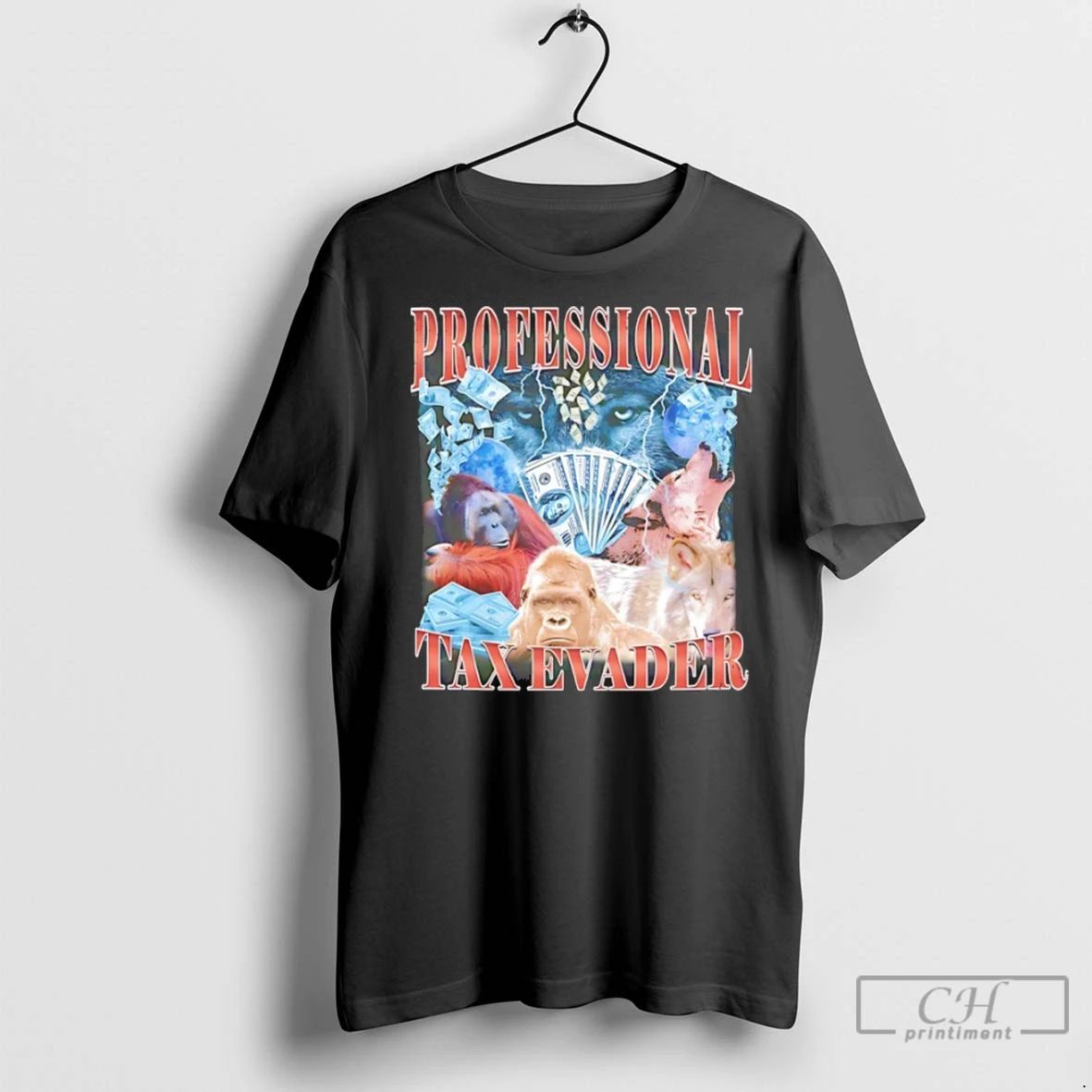 Premium Professional Tax Evader 90s Bootleg Unisex , , , Long Sleeve Tee