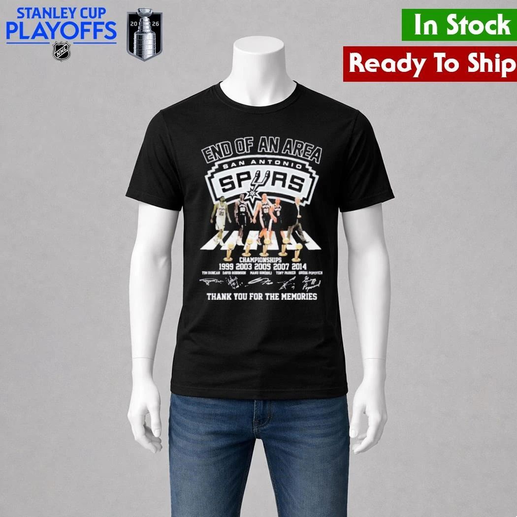 San Antonio Spurs End Of An Era 1999 2014 Championship Legend Signature Shirt Unisex , , , Long Sleeve Tee