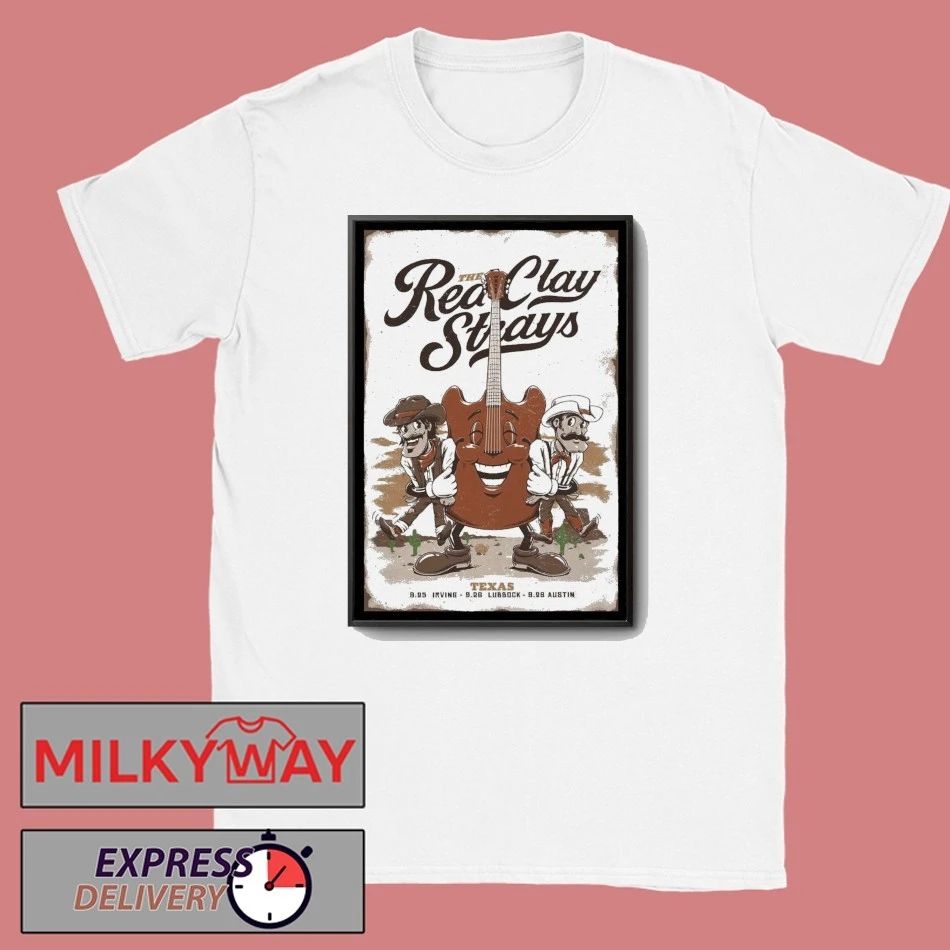 The Red Clay Strays Sept 28 2025 Austin Texas Poster shirt Unisex , , , Long Sleeve Tee