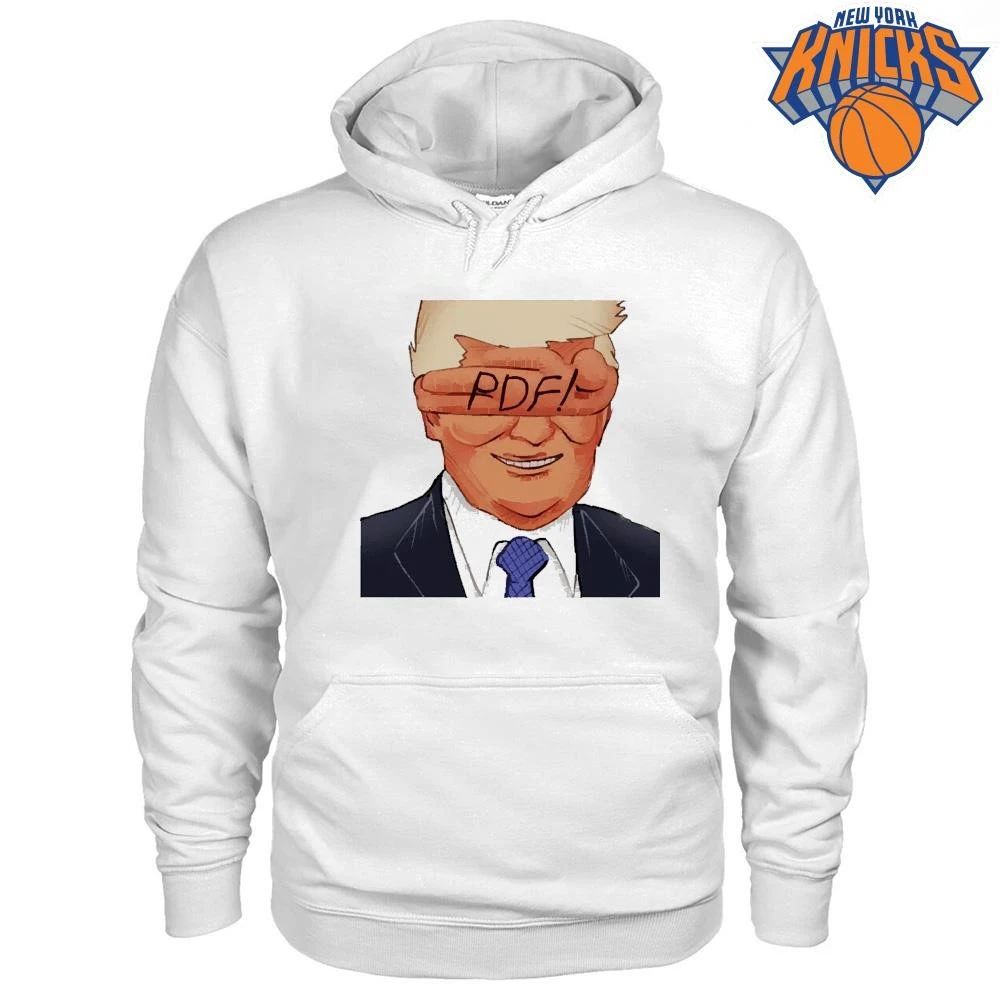 Funny Trump PDF Blindfold Political Cartoon Meme Shirt