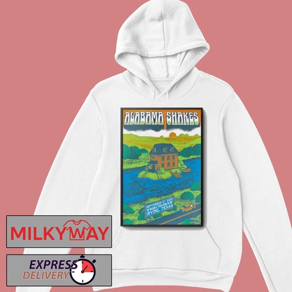 Alabama Shakes Sept 27 2025 Toyota Music Factory Irving, TX Poster shirt Unisex , , , Long Sleeve Tee