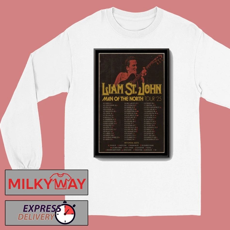 Liam St. John Man Of The North Tour 2025 Poster shirt Unisex , , , Long Sleeve Tee