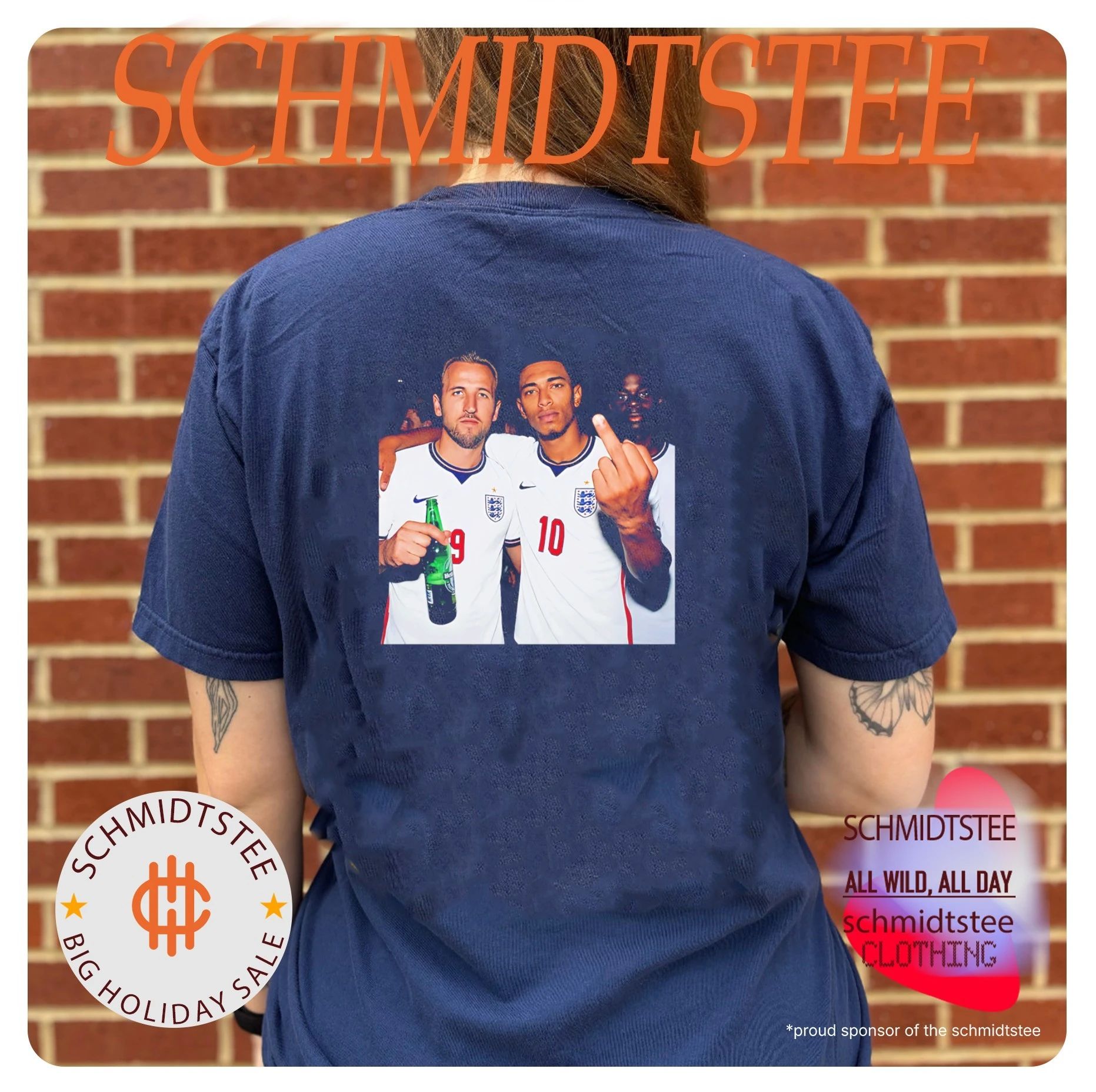 Harry Kane and Jude Bellingham England 2026 World Cup middle finger shirt