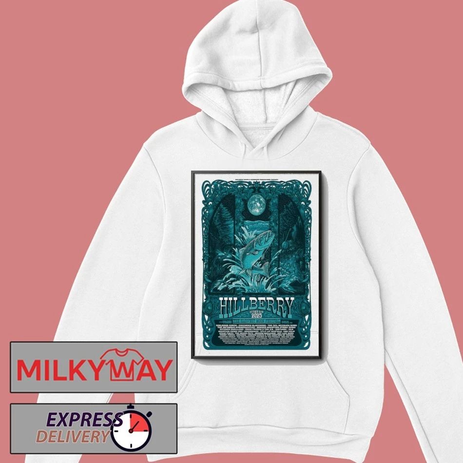 Poster Hillberry Music Fes Eureka Springs, AR October 08-12, 2025 shirt Unisex , , , Long Sleeve Tee