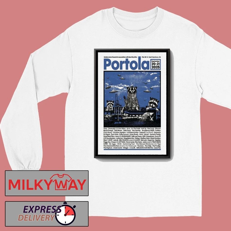 Portola Music Festival California Poster shirt Unisex , , , Long Sleeve Tee