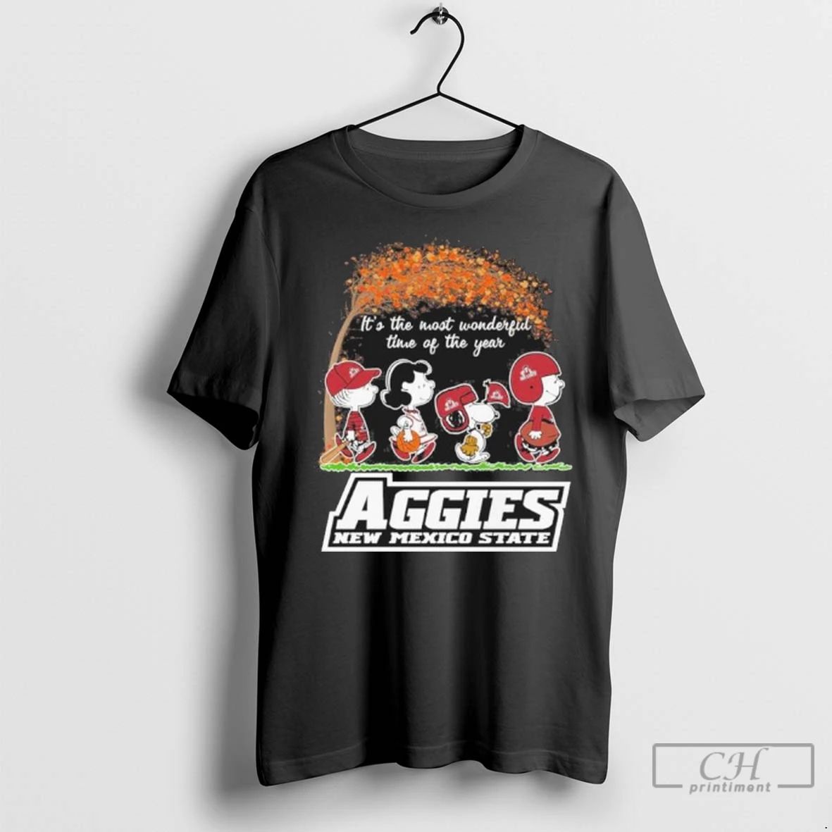 Premium The Peanuts X New Mexico Aggies Its The Most Wonderful Time Of The Year Unisex , , , Long Sleeve Tee