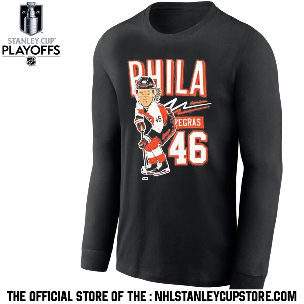 Trevor Zegras Caricature 46 Philadelphia Flyers Nhl Hockey 2026 Shirt Unisex , , , Long Sleeve Tee
